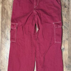 RSQ Women's burgundy Cargo Jeans
